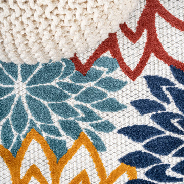 Minori Floral High-low Area Rug